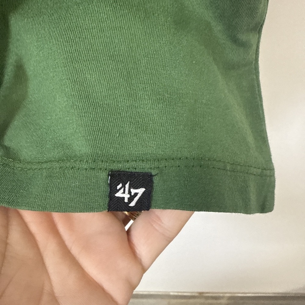 47 Brand New York Jets T Shirt Men's Green Retro Faded NFL Team Apparel NEW Sz M - Picture 6 of 7